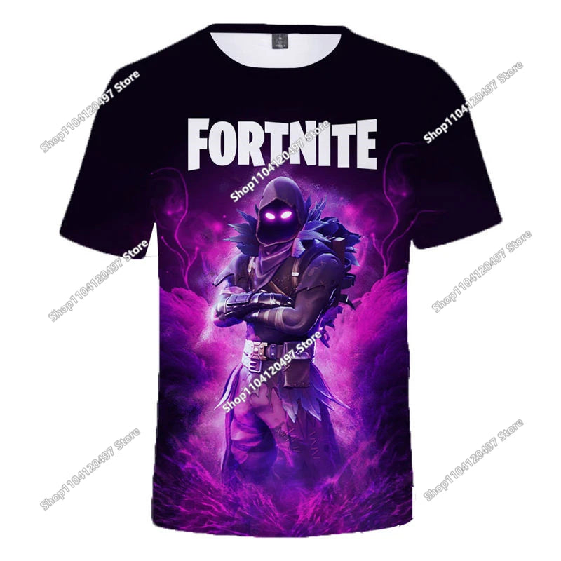 Fortnite T-Shirt Men Shoot Game Battle Hero T-shirt Victory Royale Clothing Young Children T-shirts for Boys Girls Ages 2-14