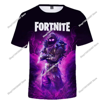 Fortnite T-Shirt Men Shoot Game Battle Hero T-shirt Victory Royale Clothing Young Children T-shirts for Boys Girls Ages 2-14