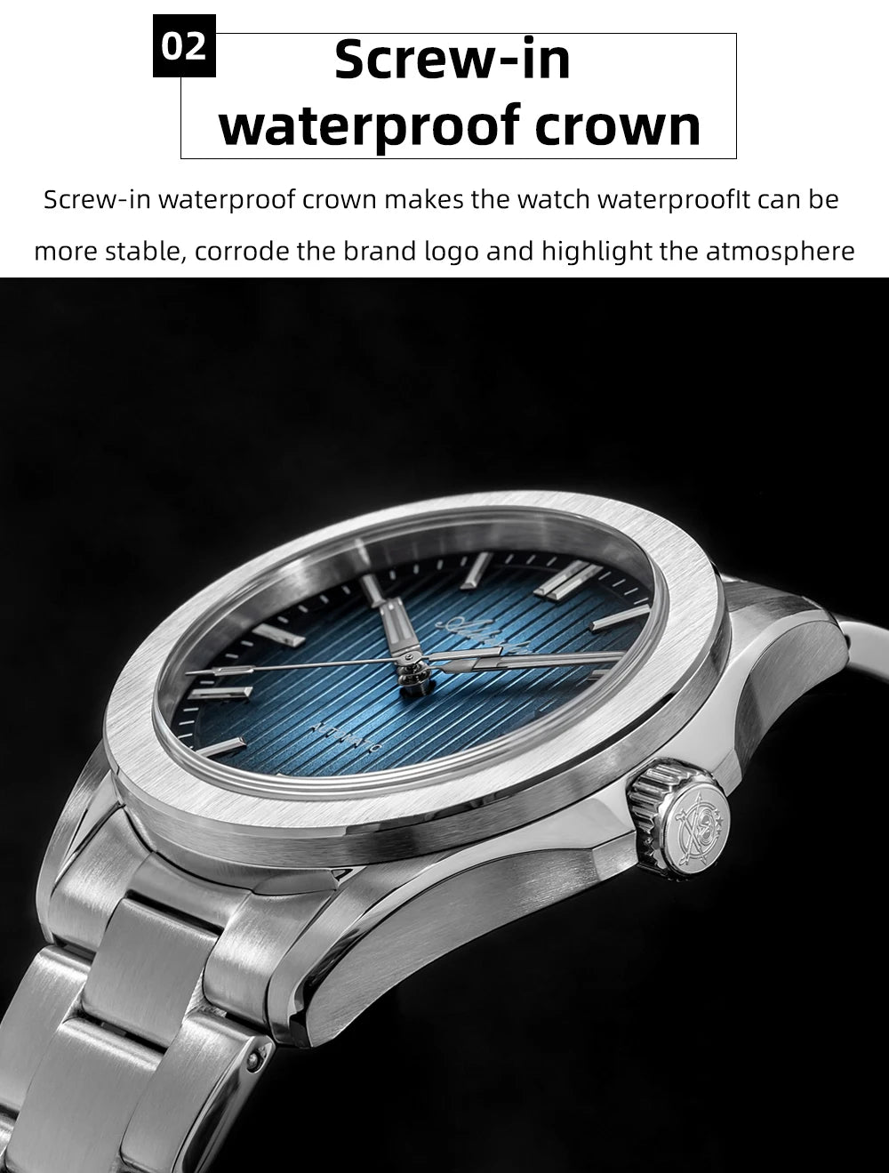 ADDIESDIVE Luxury Men's Automatic Watch Sapphire Glass Japan 8215 Mechanical Watch BGW9 Super Luminous Men Analog Watches AD2533