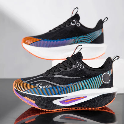 Men Carbon Board Running Shoes Marathon Long-Distance Running Sports Shoes Support Stable Casual Women Breathable Running Shoes