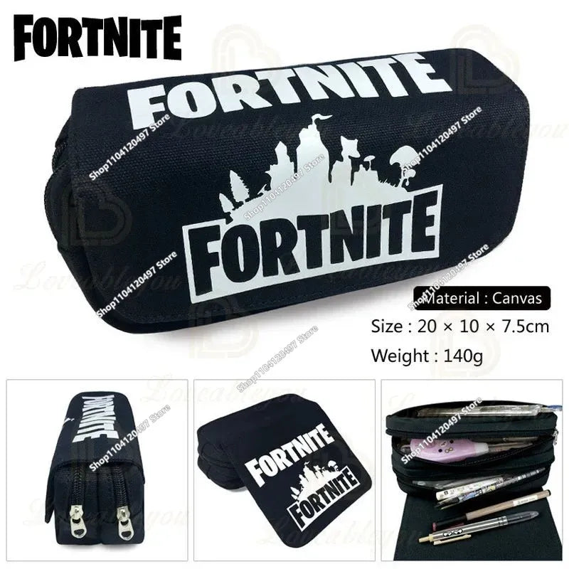 Anime Pencil Bag Kawaii Fortnite Pencil Case Large Capacity Waterproof Handheld Cosplay Pencil Pouch Office Stationary Gift Toy