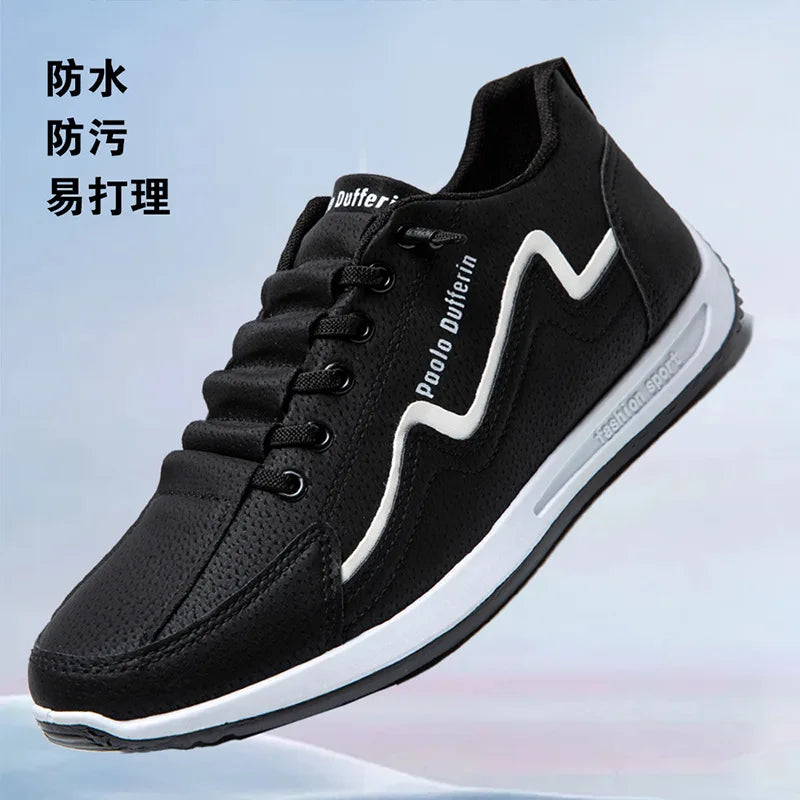 Large Size Men's Comfortable Breathable Soft Bottom Running Shoes Casual Style Sporty Retro Stripe Design Rubber Outsole