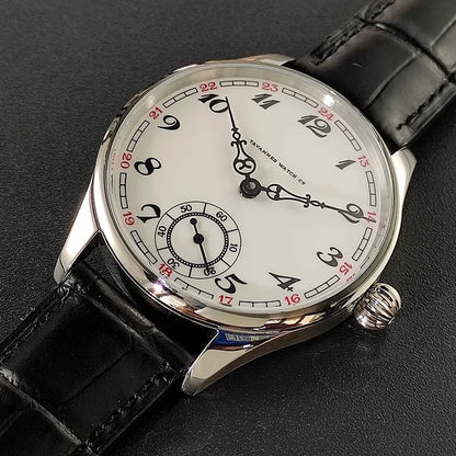 Men's Manual Mechanical Watch Roasted Blue Pin Seagull ST3621 Vintage Business Men's Waterproof Genuine Leather Watch