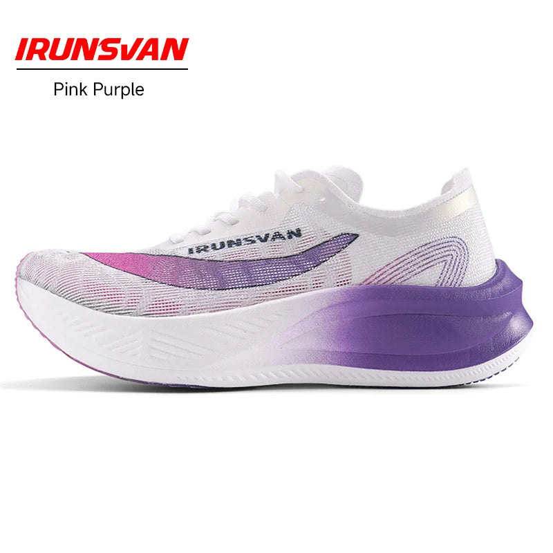 IRUNSVAN carbon plate marathon running shoes professional stable support shock absorption ultra light rebound sports shoes