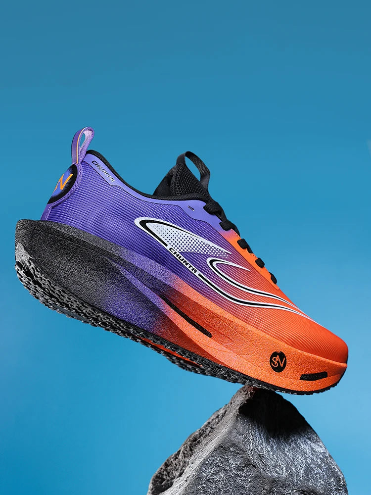 Carbon Plate Sports Running Shoes Marathon Men Breathable Lightweight Women's Comfortable Athletic Nonskid Chunta Sneakers