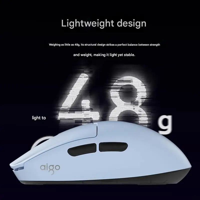 Aigo GM80 PLUS PRO Wireless Gaming Mouse, Bluetooth PAW3395/PAW3311 Lightweight Three-Mode Gaming Mouse with 1000Hz Polling Rate