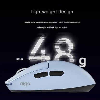 Aigo GM80 PLUS PRO Wireless Gaming Mouse, Bluetooth PAW3395/PAW3311 Lightweight Three-Mode Gaming Mouse with 1000Hz Polling Rate