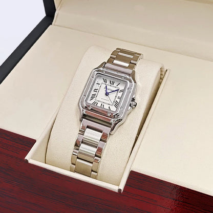 New Style Light Luxury Small Square Women's Watch, High-End Women's Watch with a Stylish Design, Luxurious, Fashionable, Casual, Simple, Compact, Trendy Watch for Female Students, European and American Style Quartz Wristwatch