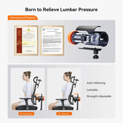 NEWTRAL MagicH-BPro Ergonomic Chair with Footrest Auto Following Backrest Headrest Adaptive Lower Back Support Adjustable Armrest