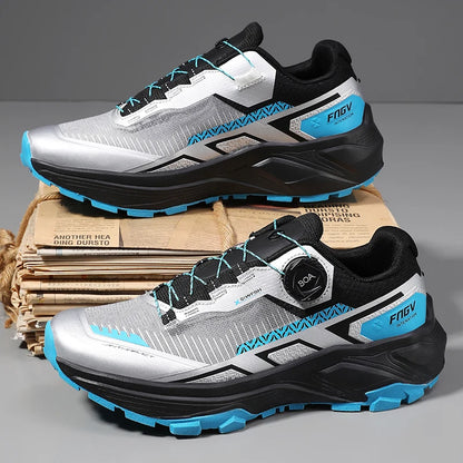 Spring & Summer Men's Running Shoes  Outdoor Hiking,Wear-Resistant Trail Shoes with BOA Closure,Breathable Sports & Casual Style