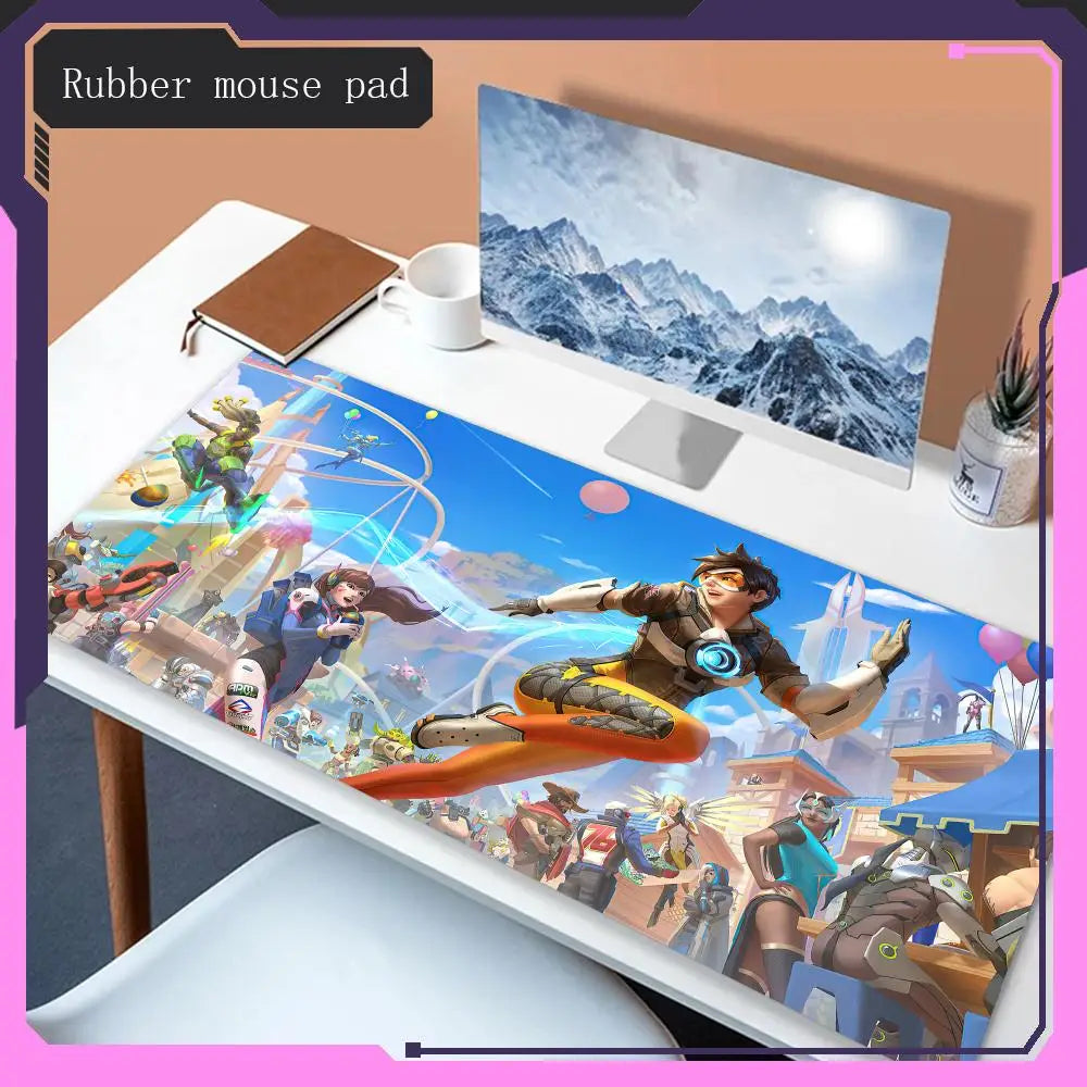 Artigos mais vendidos Overwatch Tapete de rato animado acessórios de jogo para secretária Tapete de rato mais vendido para portátil e jogos