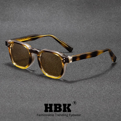 HBK Fashion Retro Men Sunglasses Classic Square Frame  Design Sun Glasses Women Outdoor Travel Party Business Festival Gift