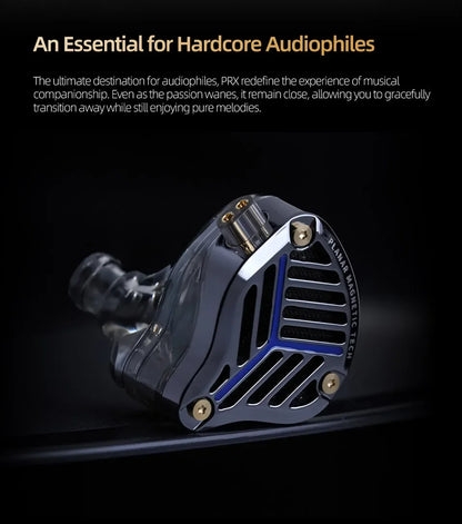KZ PRX Planar Magnetic IEM Earphones – HiFi Bass In-Ear Monitor Headphones with Silver-Plated Cable
