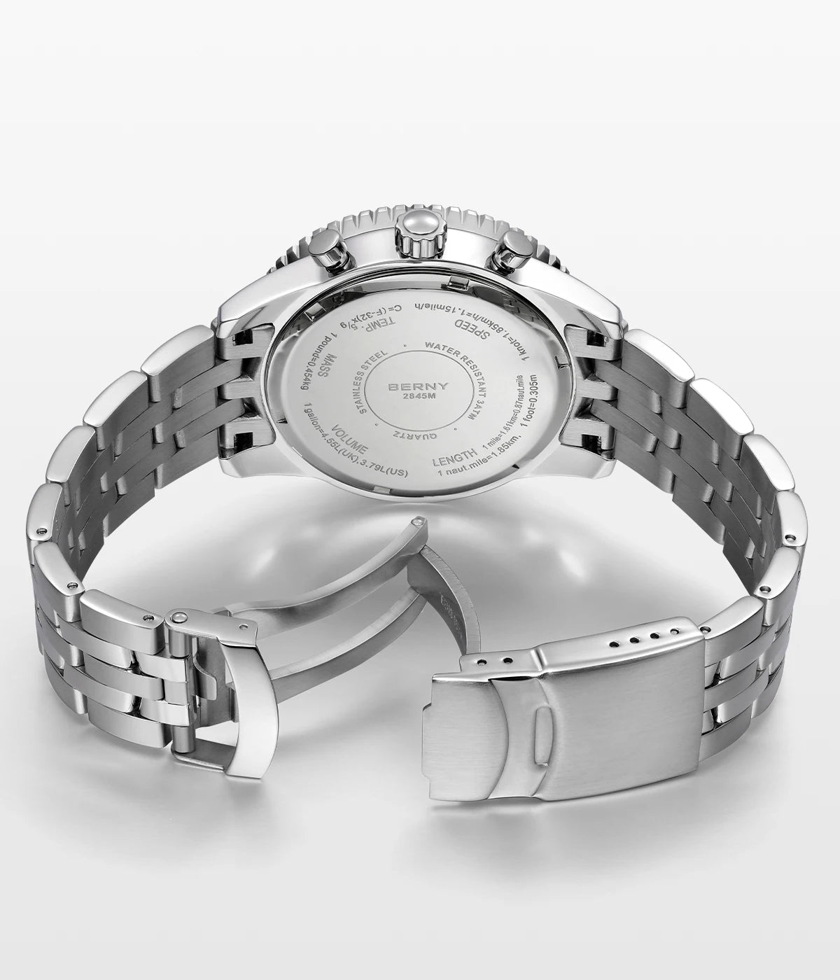BERNY Aviation Men's Watches Quartz Chronograph Watch Date Sapphire Super Luminous Luxury Brand Dress Man Wristwatch