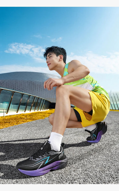 Running Shoes Carbon Board Speciality Marathon Men Sports Reticular Breathable Lightweight Women's Athletic Nonskid Sneakers