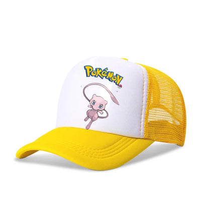 New Anime Pokemon Pikachu Baseball Caps Kid's Summer Mesh Hats Charmander Venusaur Mewtwo Hip Hop Hat Sports Snapback Cap Toys