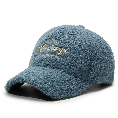 Teddy Plush Warm Baseball Cap Fashionable Versatile Duckbill Hat