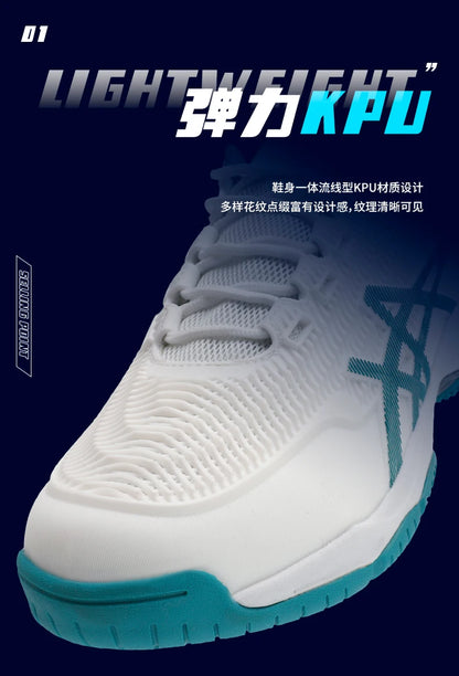 Men Women Badminton Shoes Table Tennis Shoes for Volleyball Handball Sports Sneakers Anti-Skid Mesh Breathable Field Training