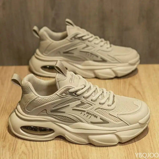 Fashionable versatile spring autumn new explosive thick soled men's shoes casual comfortable height increasing sports shoes