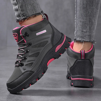 Women's Outdoor Hiking Shoes Waterproof Trekking Camping Trail Boots Non-Slip Durable Mountain Climbing Shoes Women Ankle Boots
