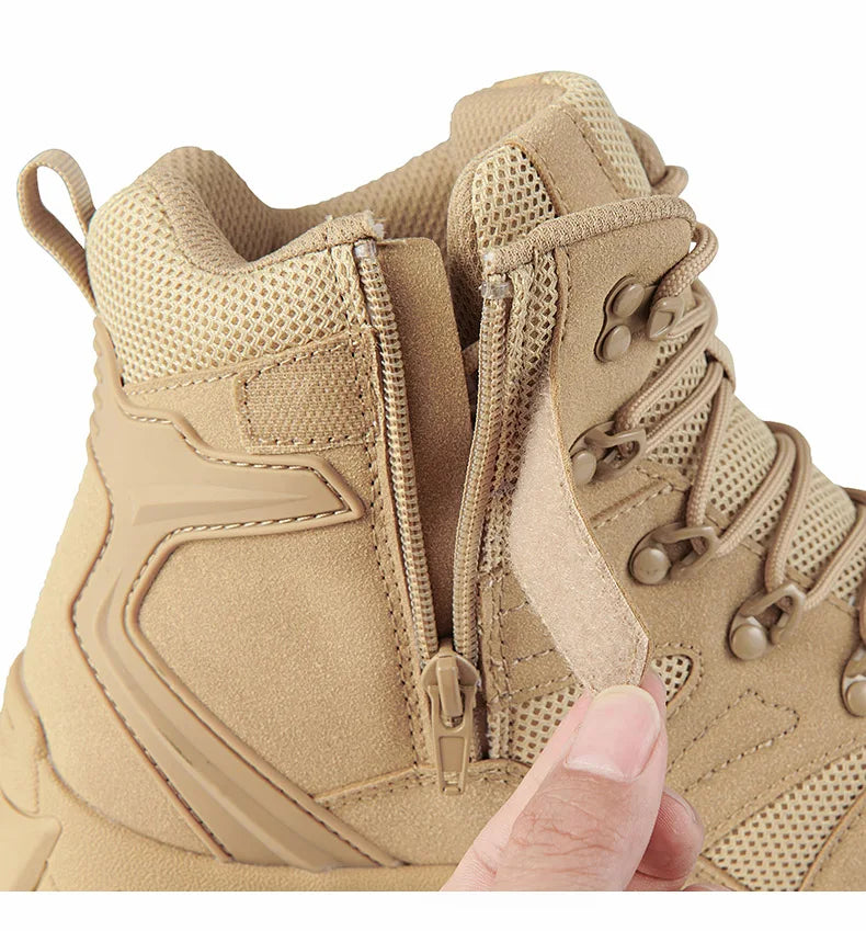 Botas Táticas de Combate Melhoradas para Homem, Calçado Outdoor de Treino, Campismo, Antidesgaste, Resposta Rápida, Caminhada, Pesca e Caça