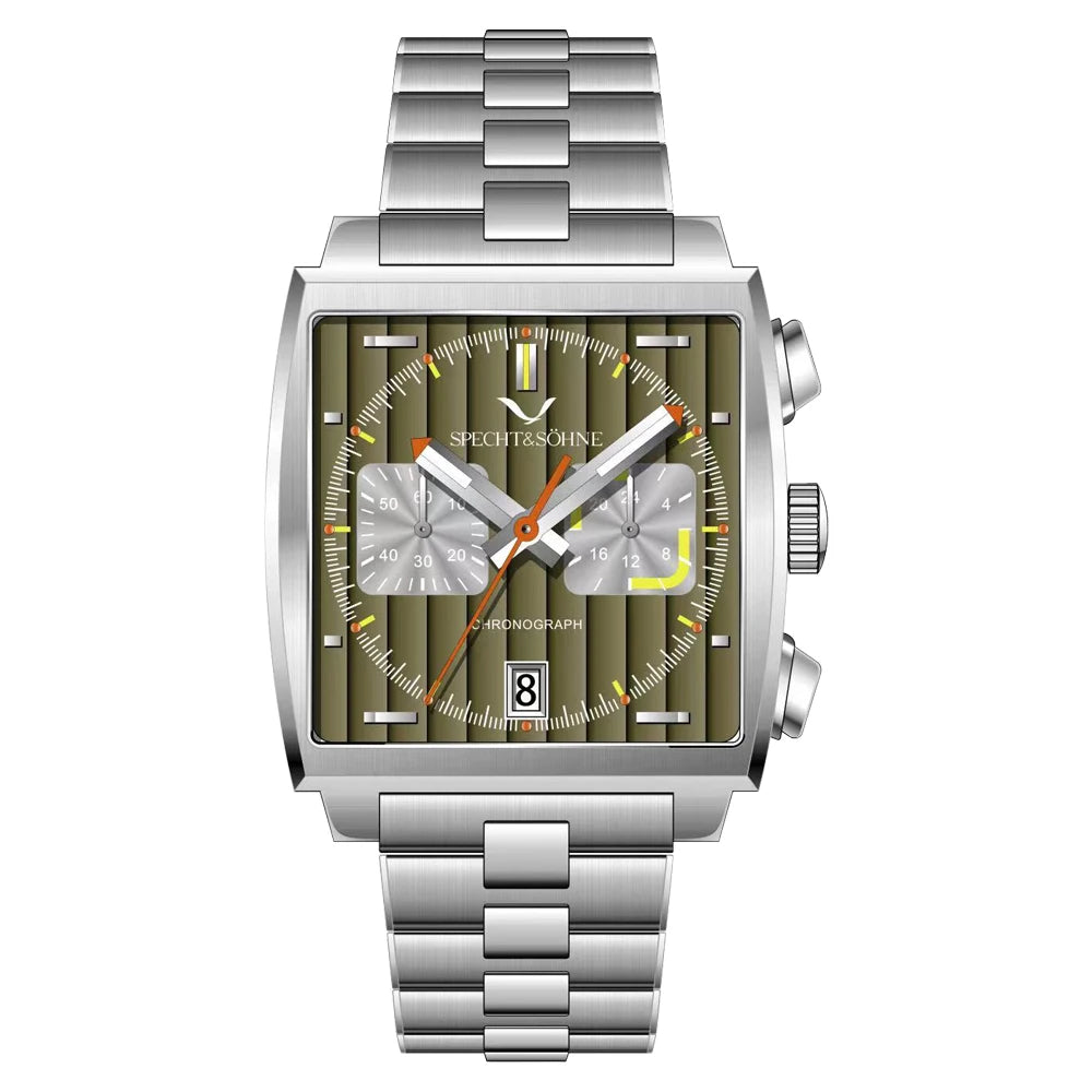 2024 Specht & Sohne New Classic Men's Quartz Watch Blue Color Stainless Steel Japan VK63 Movt Genuine Leather Montre Homme 39MM