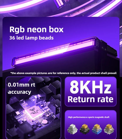 Magnetic Keyboard mechanical Aula Hero68he wired RGB 65% teclados gamer Hot-Swap pc 8000 Hz Polling Rate white clavier mecanique
