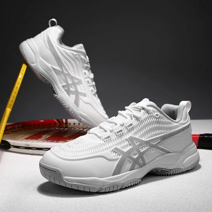 Men Women Badminton Shoes Table Tennis Shoes for Volleyball Handball Sports Sneakers Anti-Skid Mesh Breathable Field Training