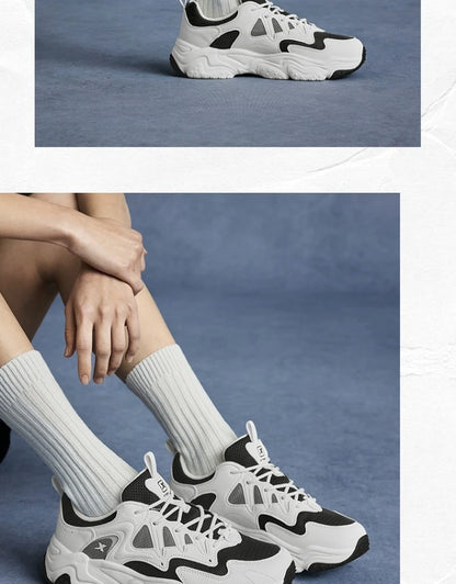 Xtep casual shoes 2025 spring and summer lightweight sports shoes with thick sole, fashionable street style sneakers 875319320004