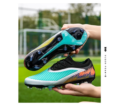 New Men Football Boots Cleats Shoes Soccer Long Spikes FG Ultralight Training Soccer Shoes Non-Slip Outdoor Match Drop Shipping