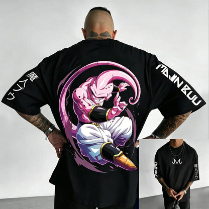 Dragon Ball Z-print T-shirt i bomuld med korte ærmer Son Goku Vegeta til mænd og kvinder Harajuku Y2k Tee vintage sommer-streetwear