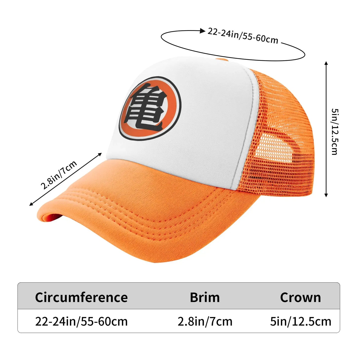 DBZ Turtle Japanese Anime Goku Trucker Cap Adult Dragon Ball Hat Sun Hats Dad Hat Adjustable Snapback Caps Mesh Baseball Cap, produit gaming premium Fraquane