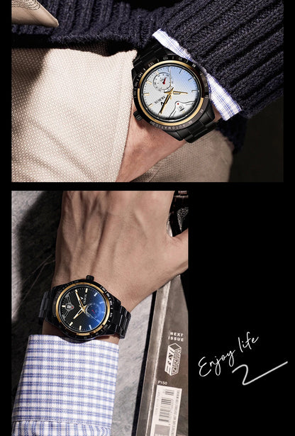 SKROX Luxury Sapphire Stainless Steel Automatic Movement Mechanical Clockwork Man Watch Military Waterproof Men's Wrist Watches