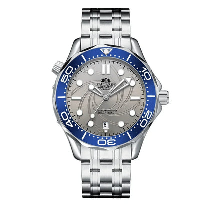 Automatic Mens Watch Mechanical Self Wind Movement Stainless Steel Casual Yellow Gold Silver Blue Master Wave Fashion Watches