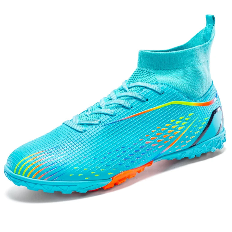 New Men Soccer Shoes Men Grass Breathable Soft Outdoor Football Shoes Cleats Long Spikes Comfortable Training Sport Shoes Men