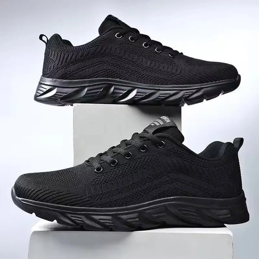 Scarpe da running e jogging da uomo, sneakers casual outdoor con lacci, mesh traspirante, leggere, per tennis e camminata all’aperto, taglie 39-46