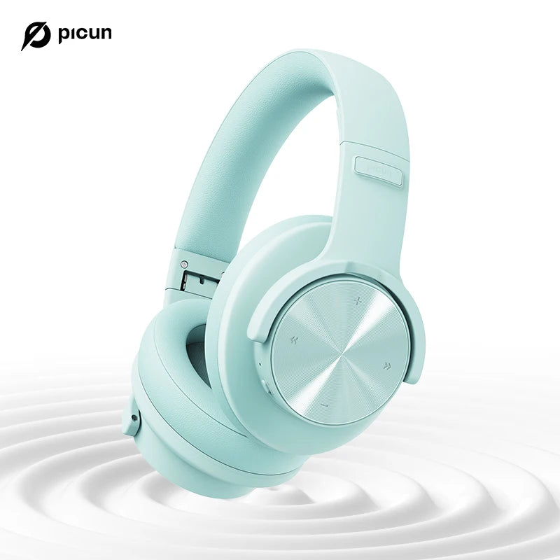 Picun B8 Wireless Bluetooth Headphones – 120H Playtime, Bluetooth 5.3, Low Latency Gaming Headset with Microphone & Deep Bass Sound