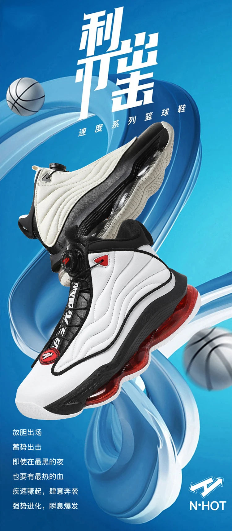 Men's Basketball Shoes Breathable Cushioning Non-Slip Wearable Runing Shoes Gym Training Athletic Basketball Sneakers for Women
