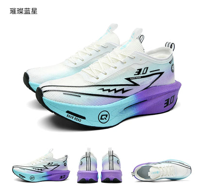 Air Running Shoes Men Sports Marathon Carbon Plate Breathable Lightweight Women Comfortable Athletic Leisure Sneakers Soft Sole