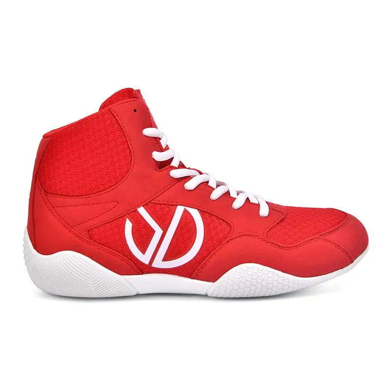 New Men's Large Wrestling Shoes Mesh Breathable Boxing Shoes Anti slip Wear Resistant Sneaker Fashionable Casual High Sport Shoe