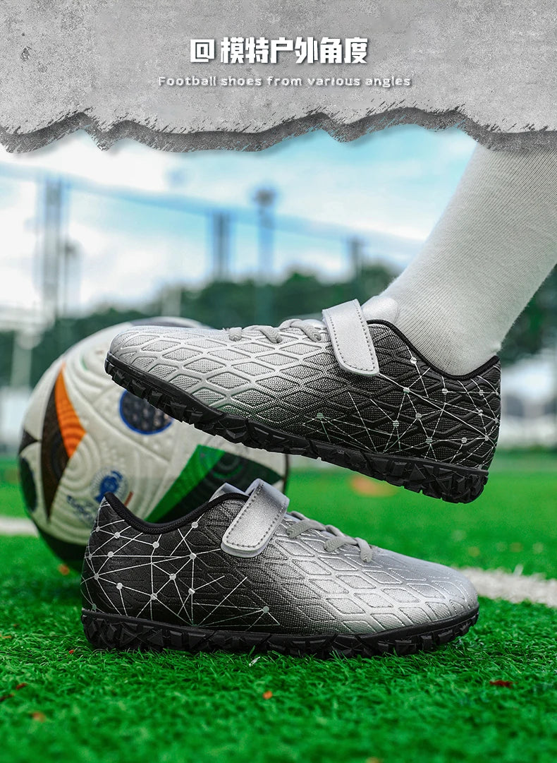 New Men Soccer Shoes Girls Cleats Outdoor Match Training Sport Football Boots Long Spikes Comfortable Breathable Boys Non Slip