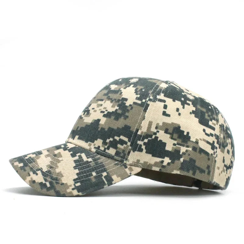 Men's Camouflage Baseball Caps Tactical Sunscreen Hat Adjustable Military Army Camo Airsoft Hunting Camping Hiking Fishing Caps
