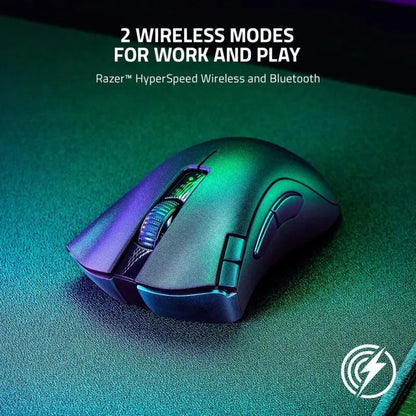 Razer DeathAdder V2 X HyperSpeed Wireless Gaming Mouse with Bluetooth, 5G Optical Sensor, 7 Programmable Buttons, Ergonomic Gaming Mouse