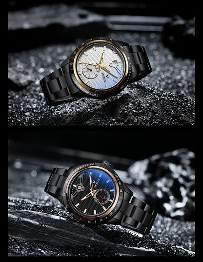 SKROX Luxury Sapphire Stainless Steel Automatic Movement Mechanical Clockwork Man Watch Military Waterproof Men's Wrist Watches