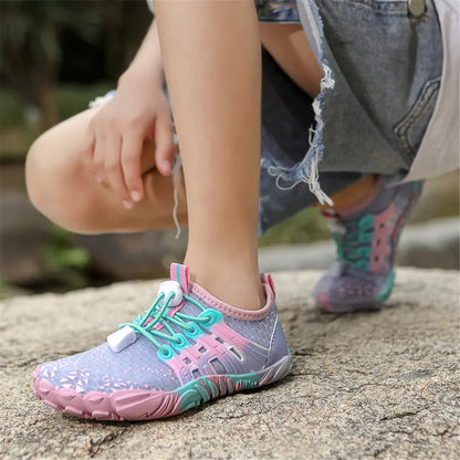 New 12 Colors Water Shoes Kids Summer Beach Five Fingers Barefoot Swimming Aqua Shoes Quick Dry Seaside River Children Sneakers