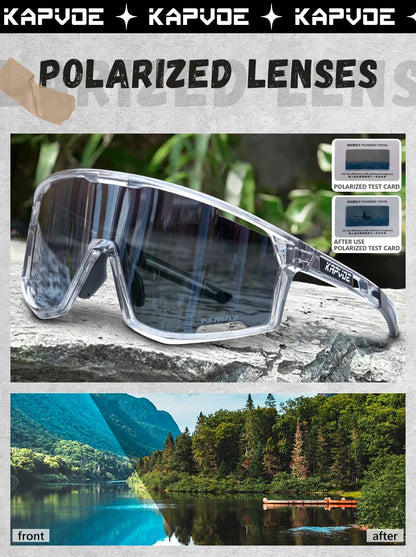 KAPVOE Polarised Cycling Glasses Sports Sunglasses Men Women Outdoor MTB Baseball Lenses UV400 Bicycle Cycling Eyewear Sale
