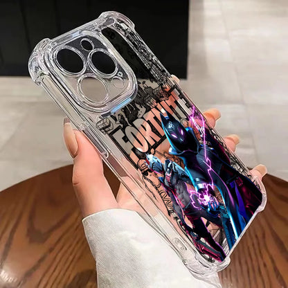 Capa de telemóvel Fortnite para Samsung Galaxy S26 S25 S24 S23 S22 S21 S20 Edge FE Ultra Plus 4G 5G, em TPU transparente antiqueda