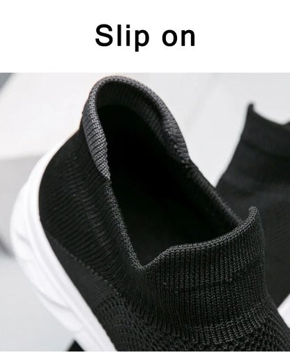 Breathable Men Casual Shoes Lightweight Male Vulcanized Shoes Outdoor Platform Men's Loafers Soft Mesh Flats Non-slip Sneakers