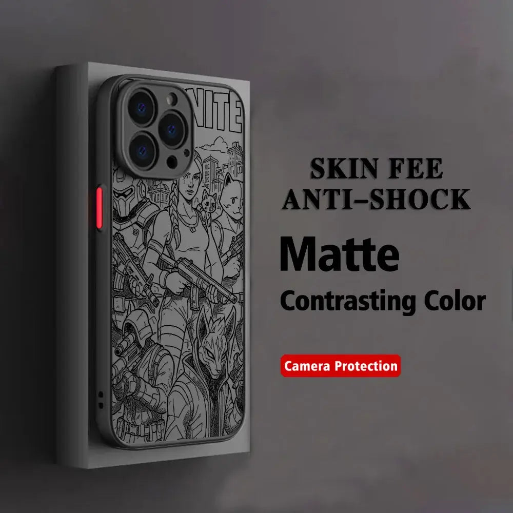 Capa para Telemóvel Hot Game F-Fortnites para Xiaomi Redmi Note 14 13 12 12S 11 11S 10 10S 9T 9S 8 7 Pro Plus 4G 5G, Tampa Traseira Transparente Mate