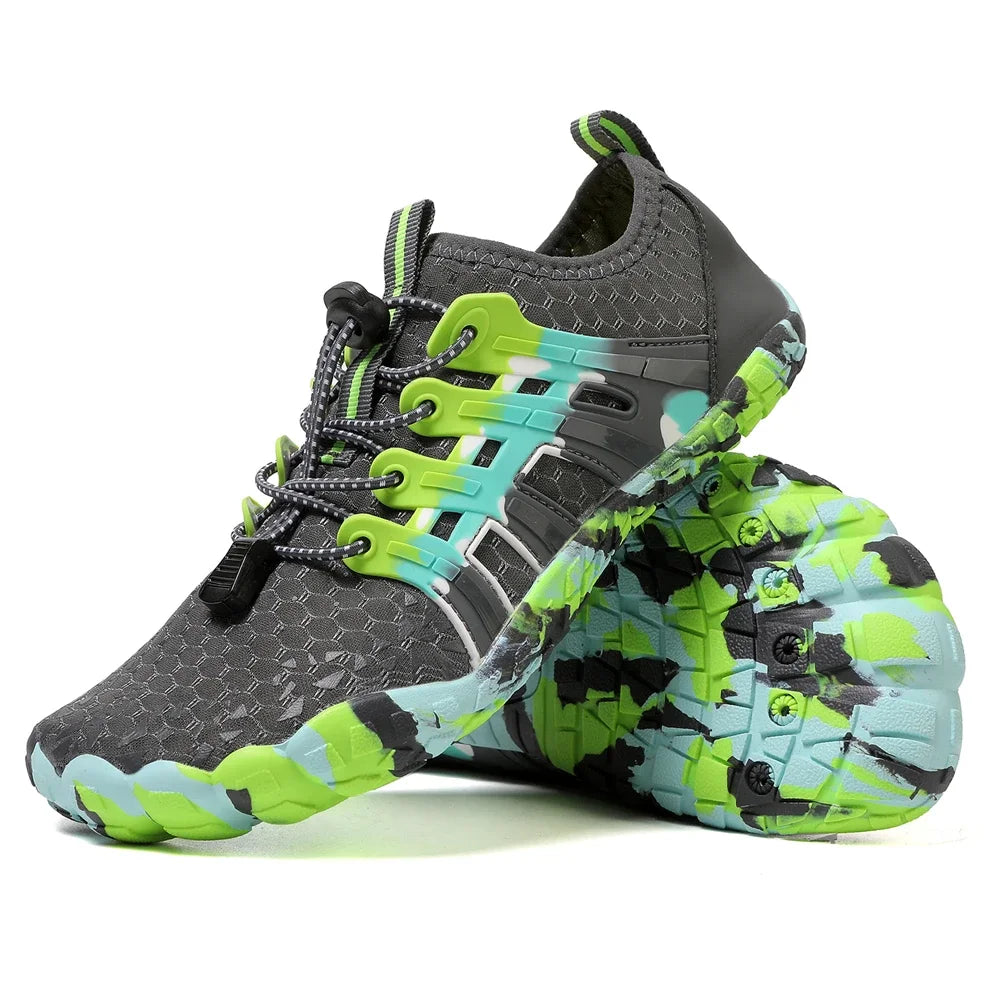Men Women Water shoes Upstream Wading Swimming Barefoot Five Fingers Aqua Shoes Colorful Beach Seaside Light Unisex Sneakers New